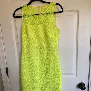 J. Crew Neon Lace Dress. Size 0